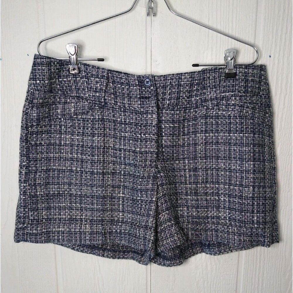 The Limited Drew Fit Navy Blue Tweed Shorts Womens Sz 10 Acrylic Dressy 5"  NWT